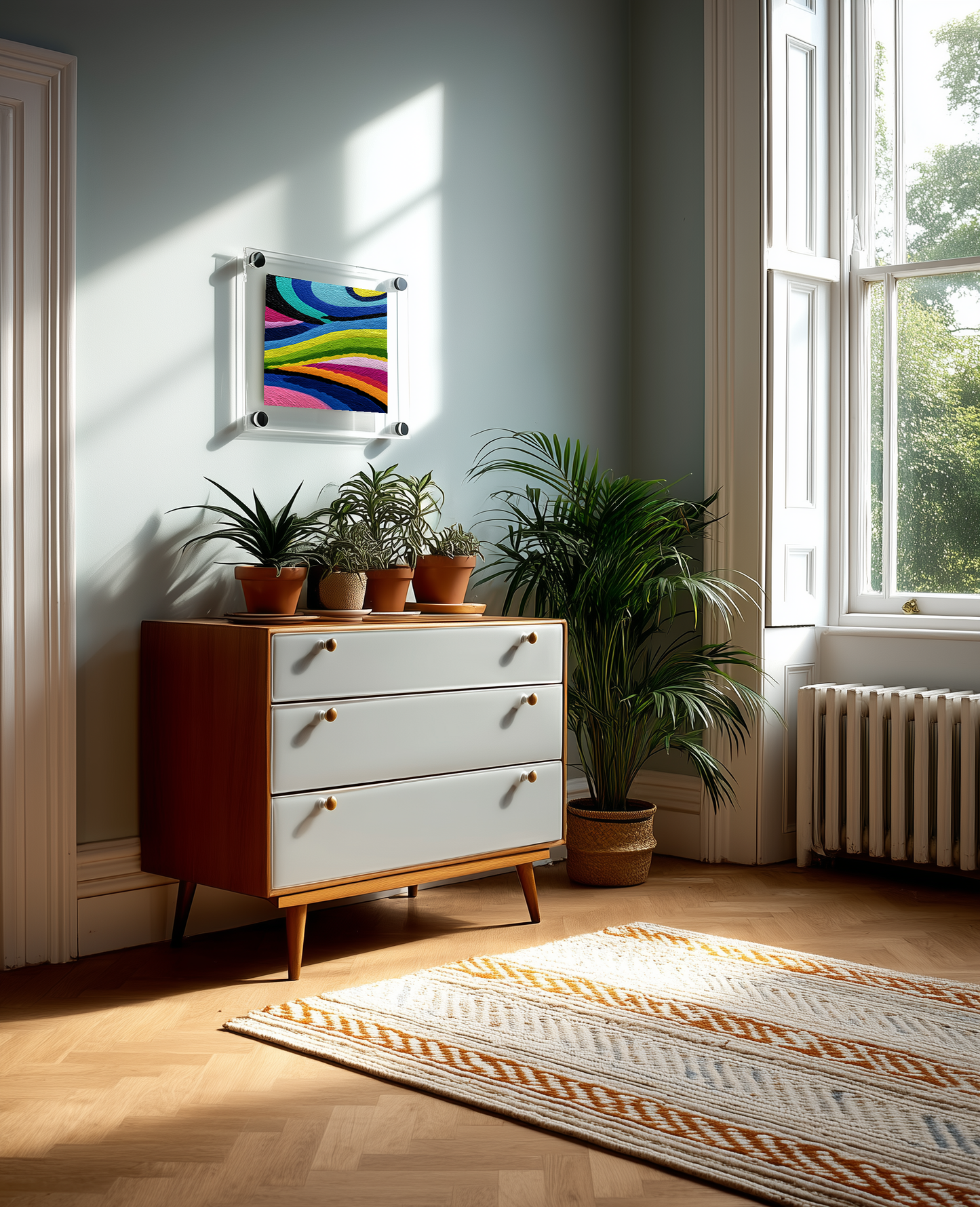 12x12 Acrylic Frame Easy-Hang Square With Standoff Bolts