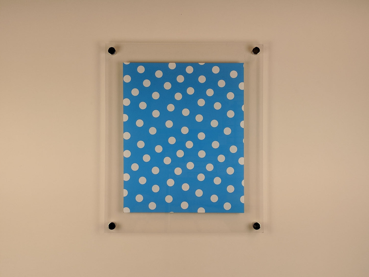 16x20 Acrylic Frame Easy-Hang Portrait Style With Standoff Bolts