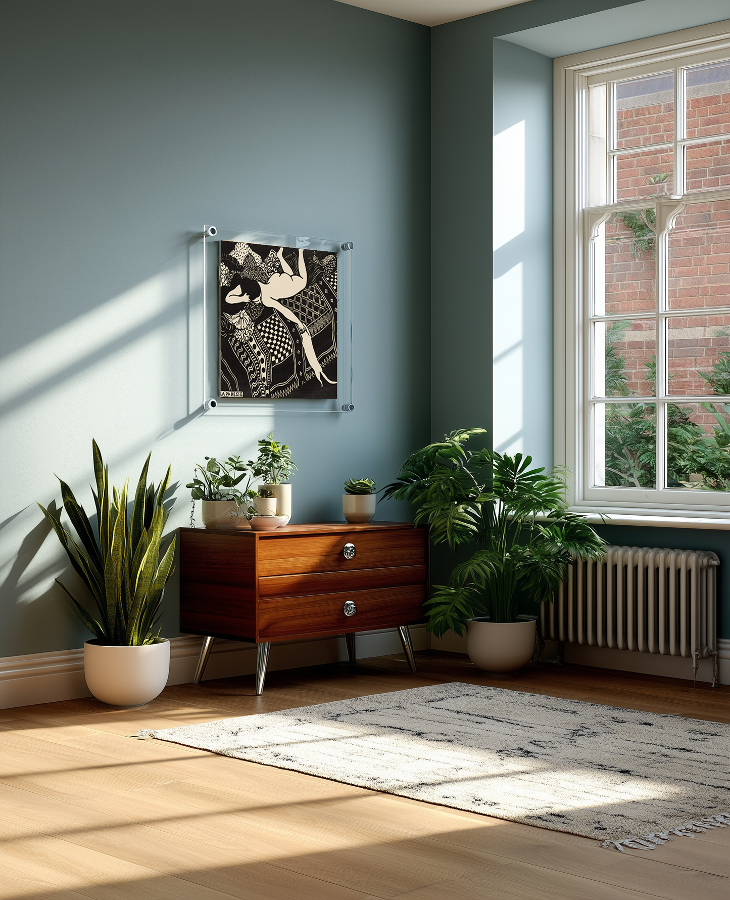 20x20 Acrylic Frame Easy-Hang Square With Standoff Bolts