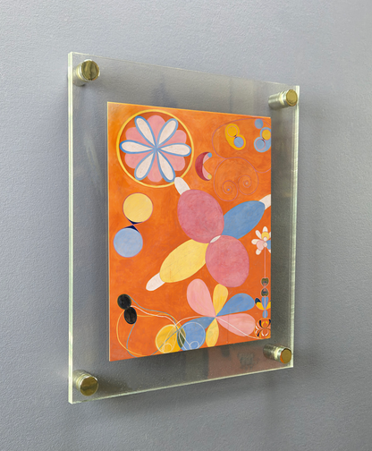 8x10 Acrylic Floating Frame Easy-Hang Wire Bracket and Standoff Bolts
