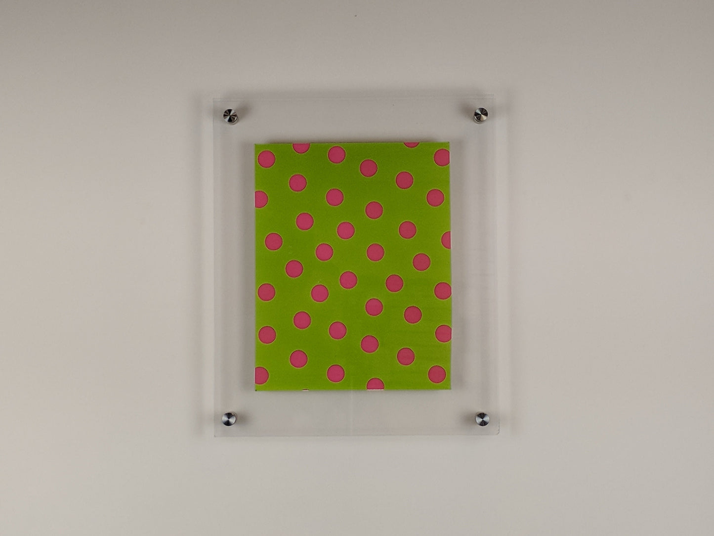 11x14 Acrylic Floating Frame Easy-Hang Wire Bracket and Standoff Bolts